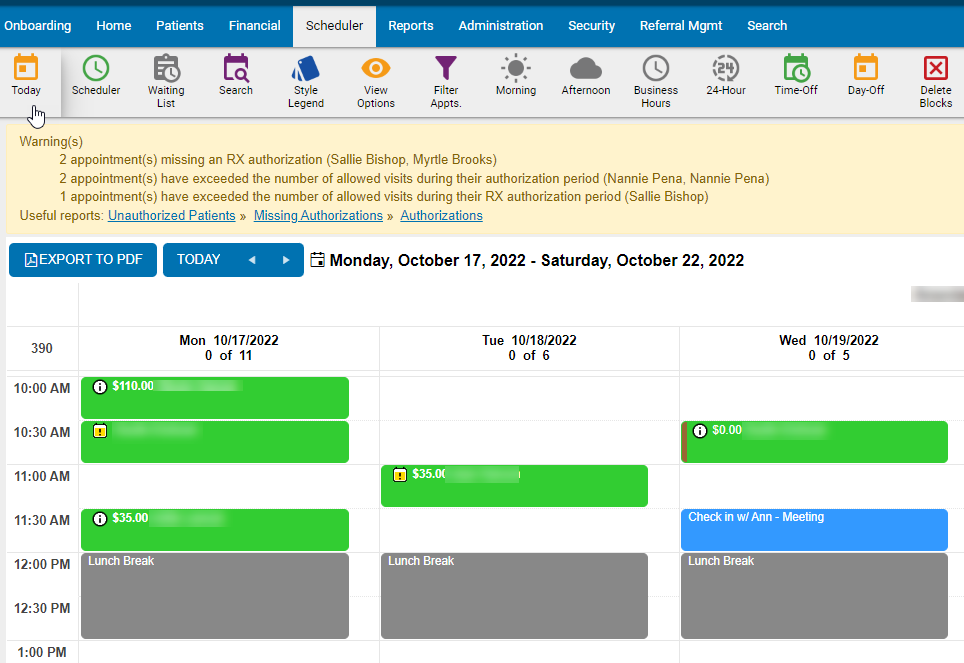 Selecting A Scheduler View Practice Pro Knowledge Base